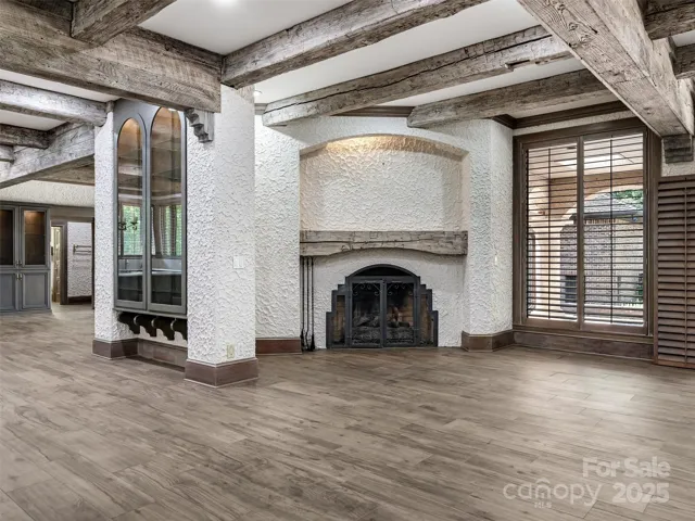 Living room with fireplace