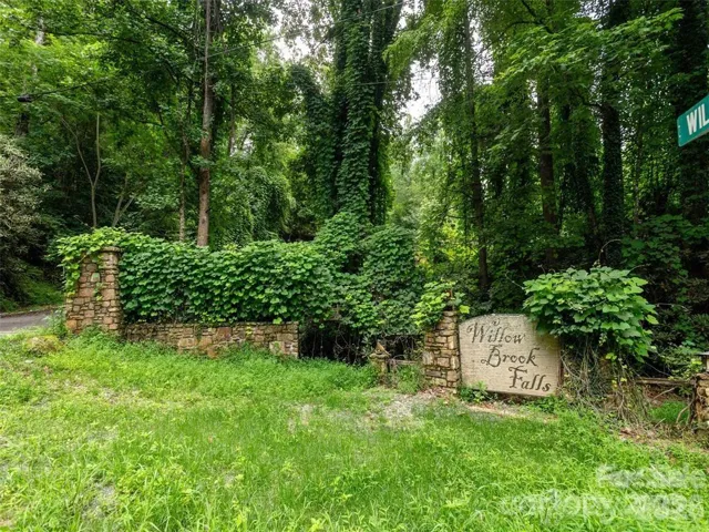 Subdivision entry from Willow Road, providing a welcoming gateway into the community.