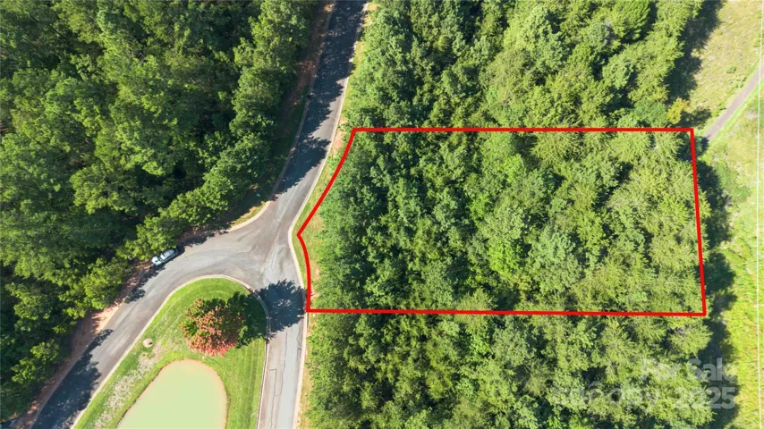 Aerial view with lot lines
