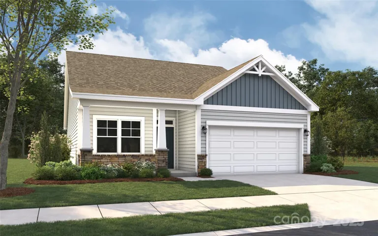 Cascade representation actual house will have more stone