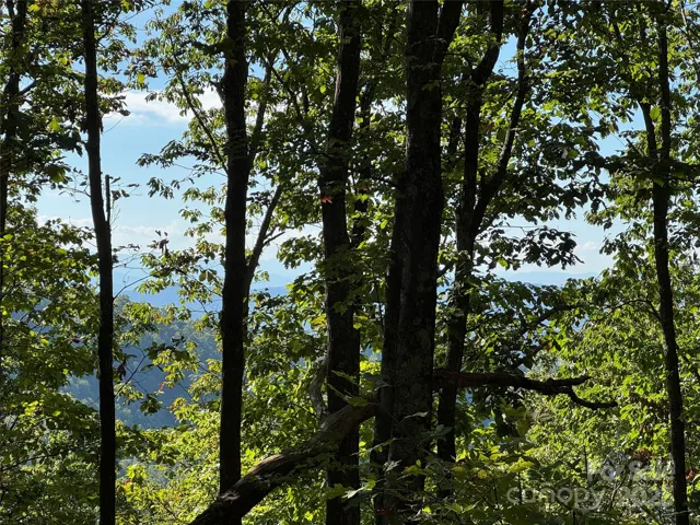 View of multiple mountain ranges from lot