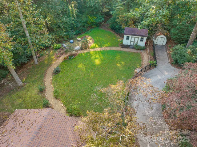 Aerial - Side & Back Yard