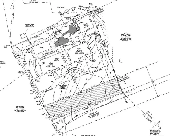new survey with 2 proposed lots