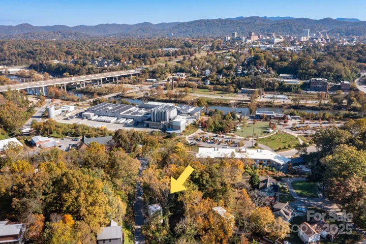 Arrow is approximate location of the lot.