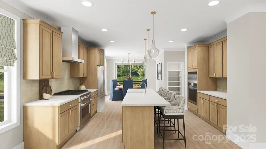 Kitchen Seamlessly Bridging Great Room and Dining. *Virtual Renderings | Actual Finishes and Structural Selections May Vary.