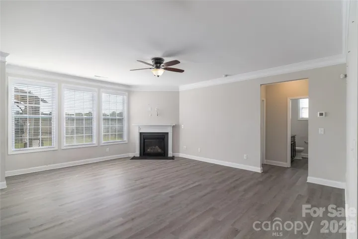 Great room with gas logs