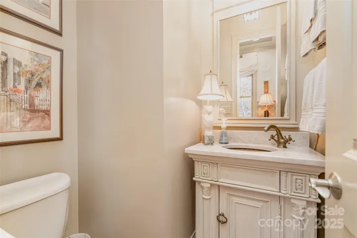 Main level half bath