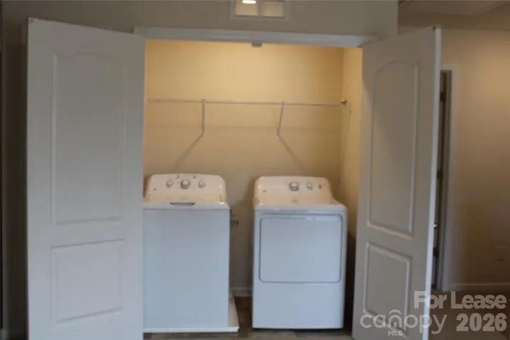 Washer and Dryer in Laundry Room Upstairs
