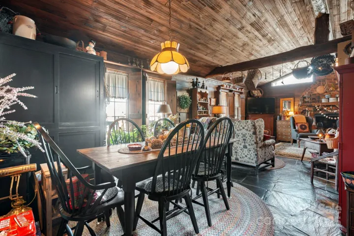 huge flex space currently used as a dining/den combo