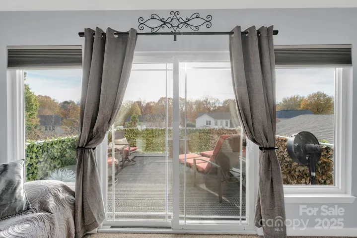 Relaxing private balcony overlooking pool