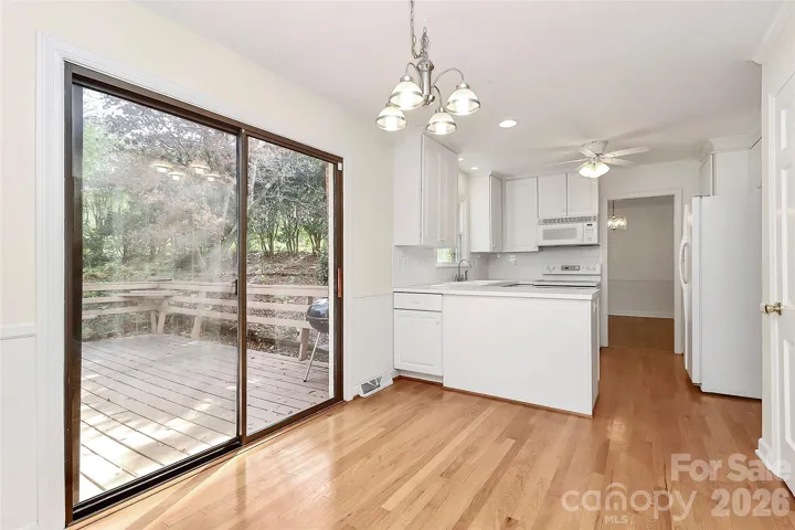 Breakfast area and back door