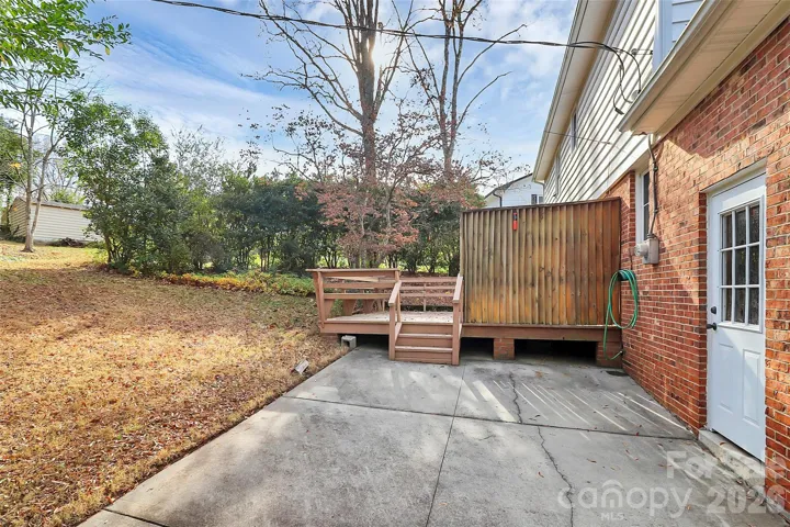 Private patio, deck and storage room