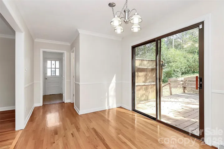 From kitchen to side entrance