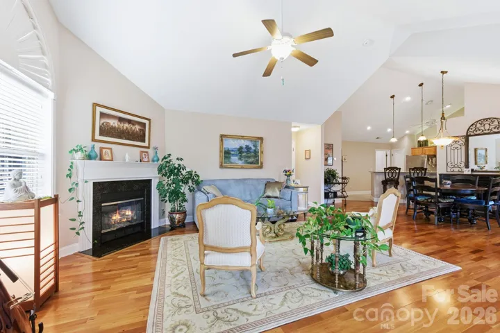 Gas Fireplace offers Warmth-big open floor plan