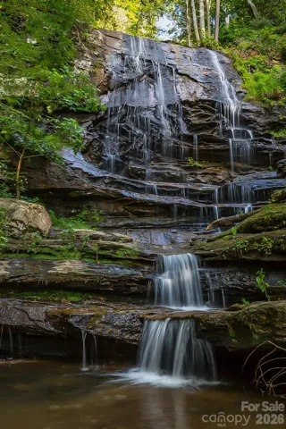 The amazing waterfall lot on the "other end" - even though it does touch Lot 5 Shoal Ridge.. that would be a trek, easier to drive around to that side! :)