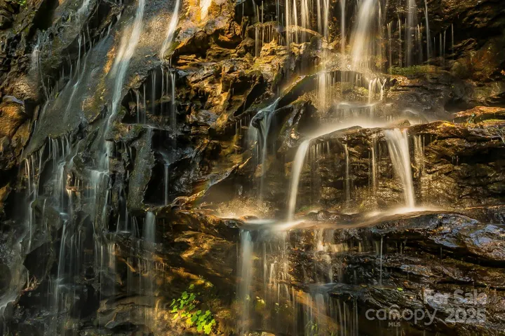 The amazing waterfall lot on the "other end" - even though it does touch Lot 5 Shoal Ridge.. that would be a trek, easier to drive around to that side! :)