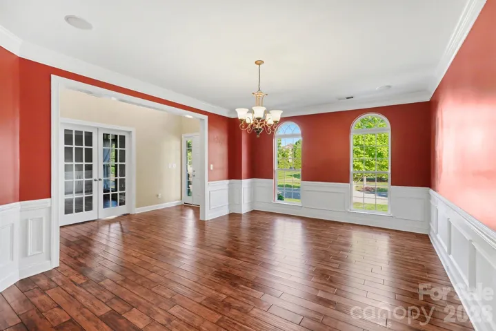view of foyer/office from dining room