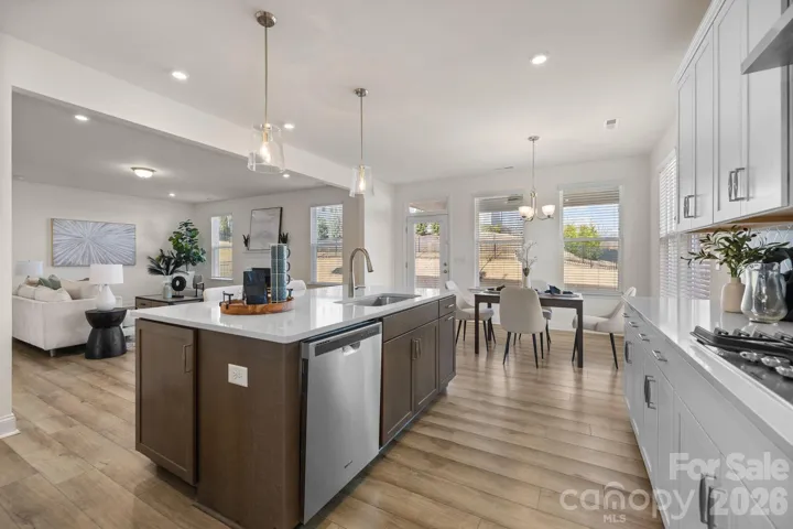 Designed for connection, with open views to the living and dining areas.