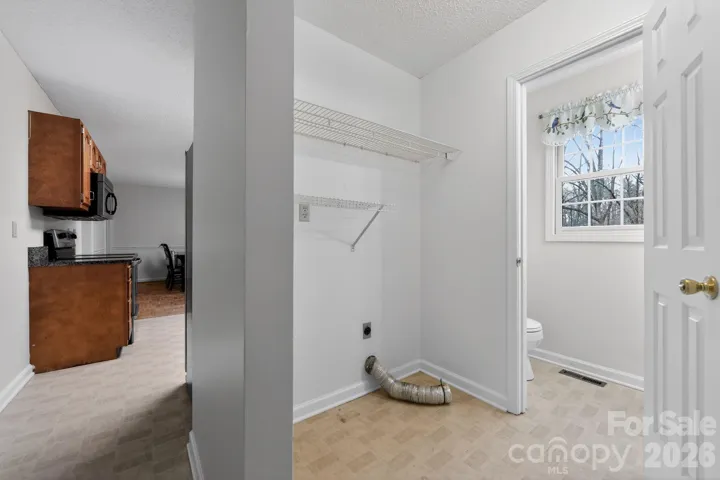 Laundery and 1/2 bath on main level