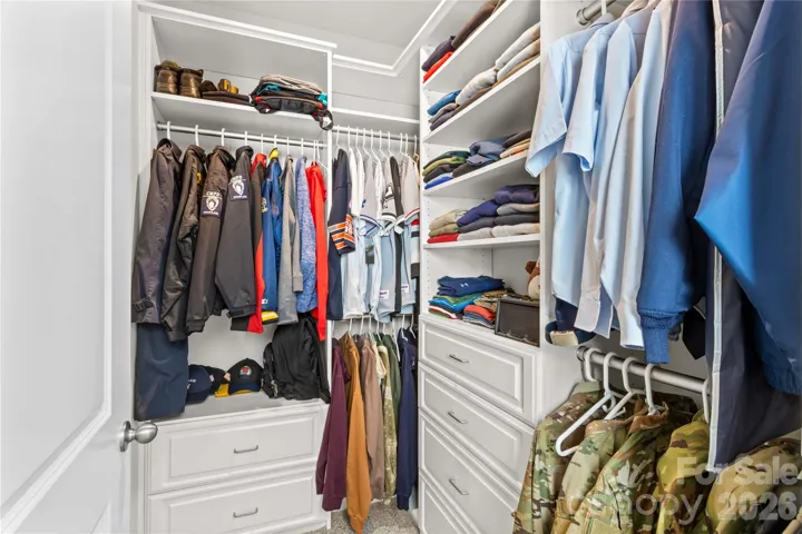 Secondary custom closet in Primary