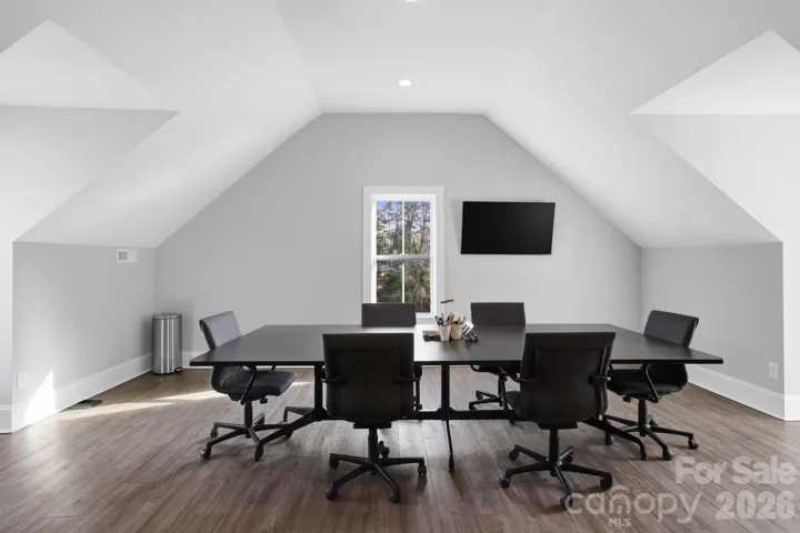 Finished room above carport