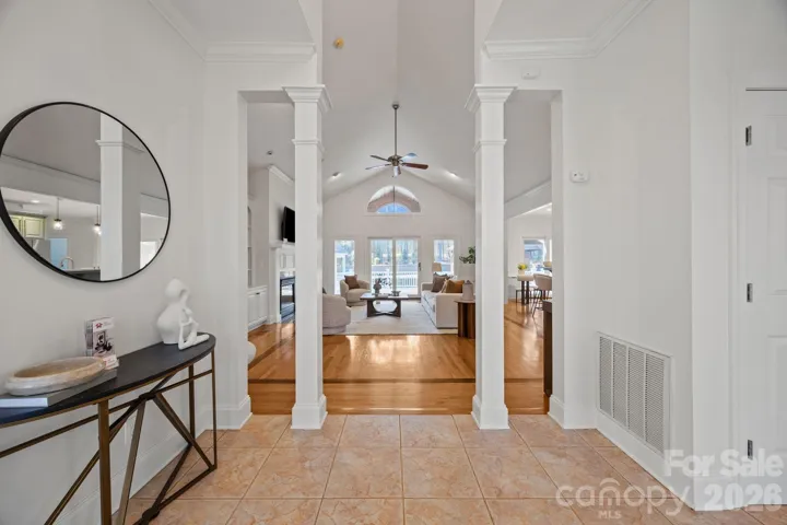 Foyer leading to great room.