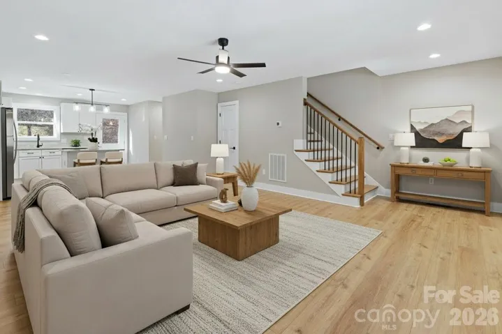 Open-concept living room with functional flow for entertaining and daily use.