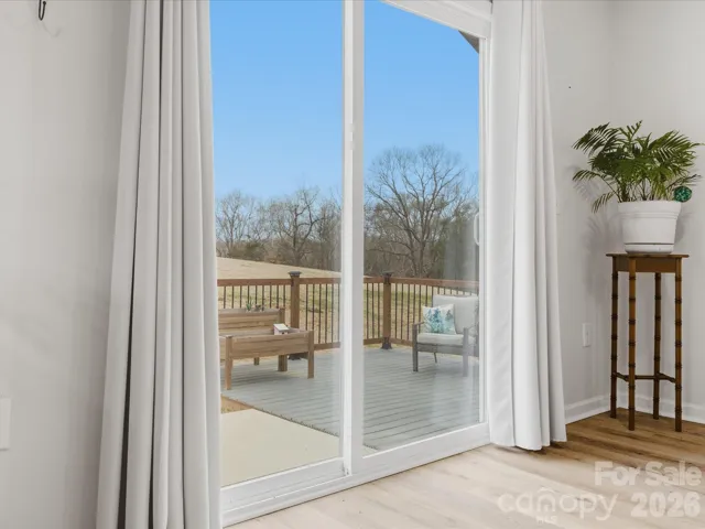 Wonderful sliding glass doors allows so much light in!