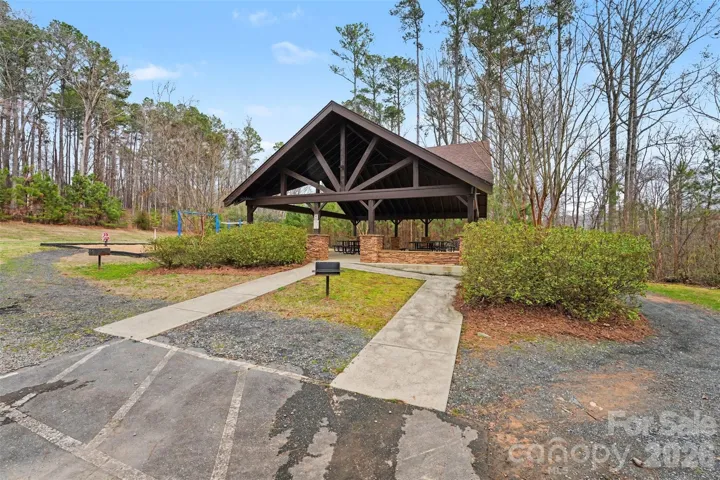 Back of neighborhood pavilion