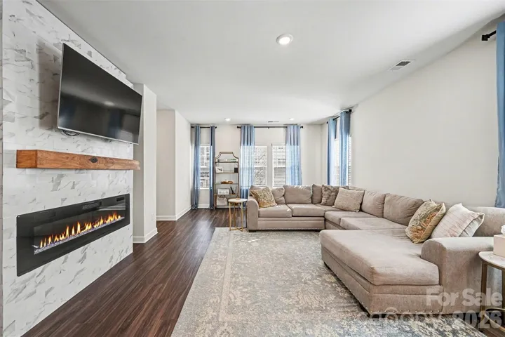 Unique built-in fireplace