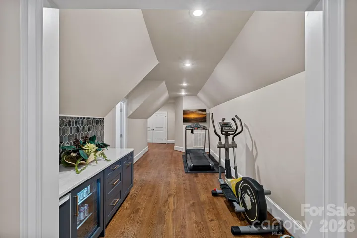 Fitness Room with Beverage Bar and Half Bath