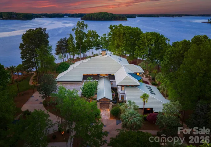 Aerial view at twilight. 