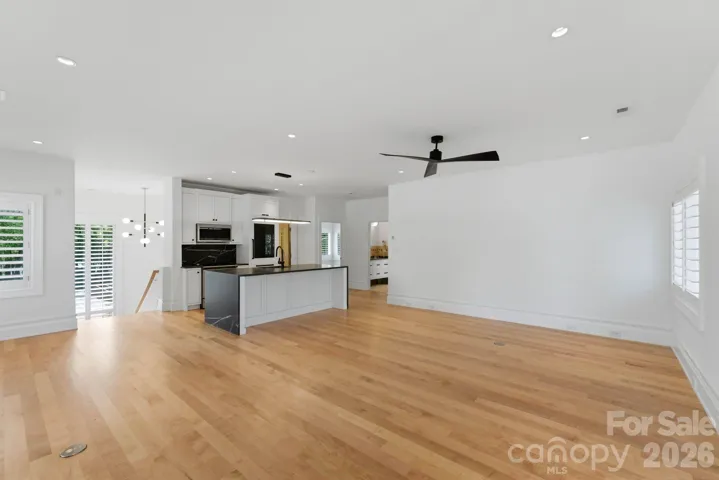 Guest house upper level open-concept kitchen and living area. 