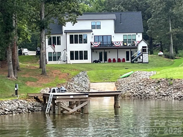 Exterior view from the dock- shows more normal water level