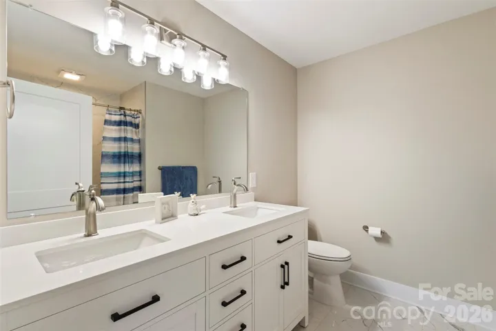 Primary Bath with tile shower