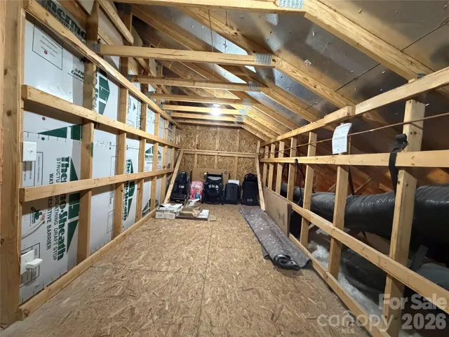 Walk in attic with lots of storage space