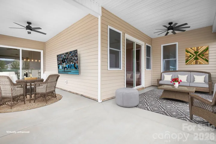 virtually staged outdoor living space