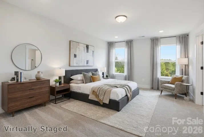 Primary Bedroom at Homesite 112- Virtually staged