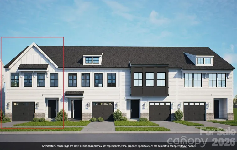 Rendering for units 95-98. Representative photographs only. Color & Materials are subject to change.