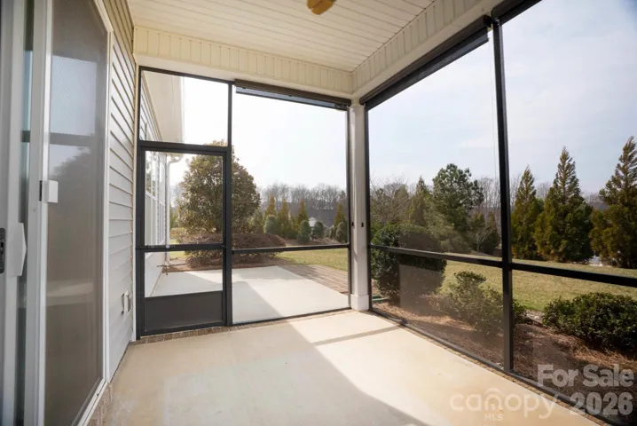 Screened Porch overlooking private yard