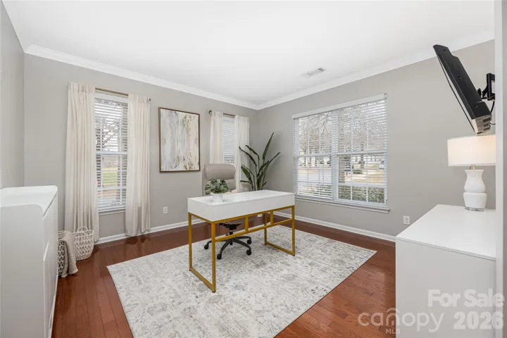 Flex room lower level front of house