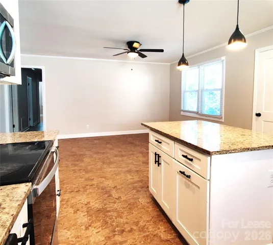 View from kitchen to dining area!