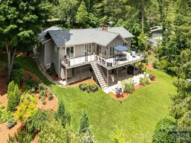 Exterior showing spacious deck and patio