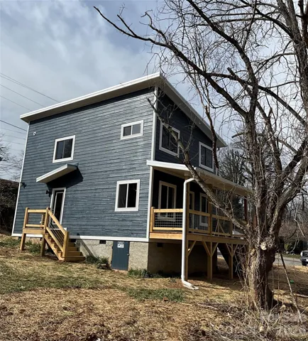 Exterior view with side porch entrance