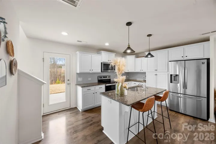 Can view the back yard while in the kitchen!