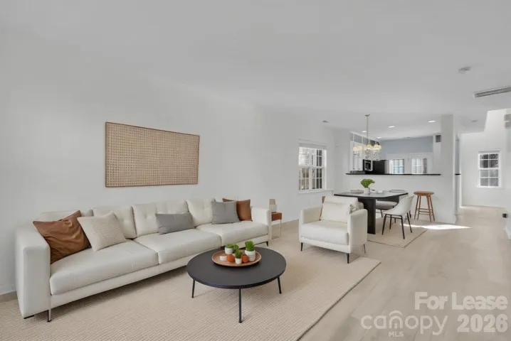 Virtual stging living and dining room