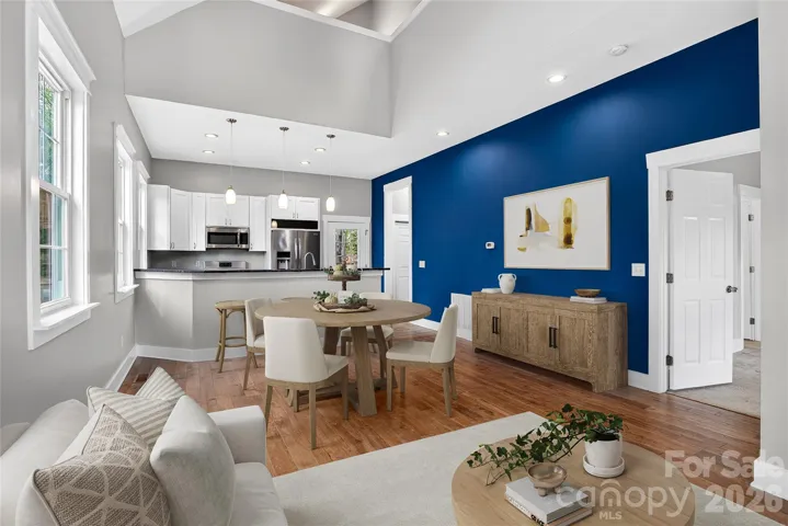 Virtually Staged open-concept living space!