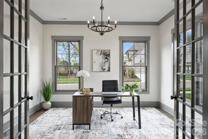 Office with French Doors