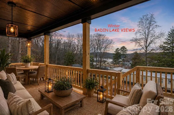 Virtually staged  furnishings & winter views