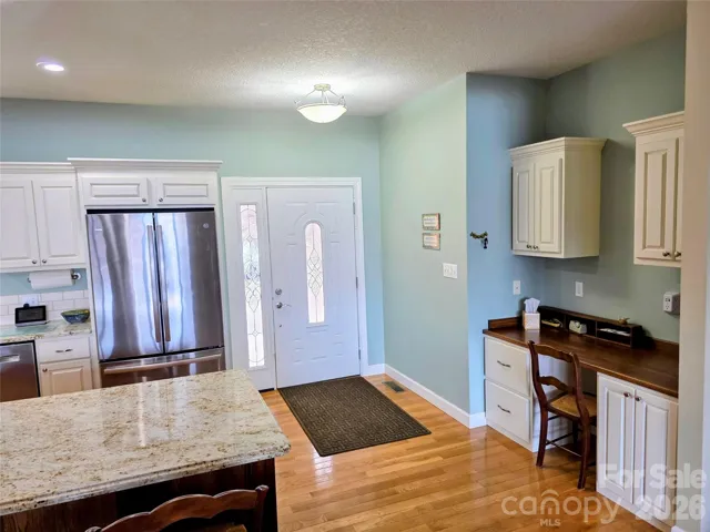 Main entrance and computer niche